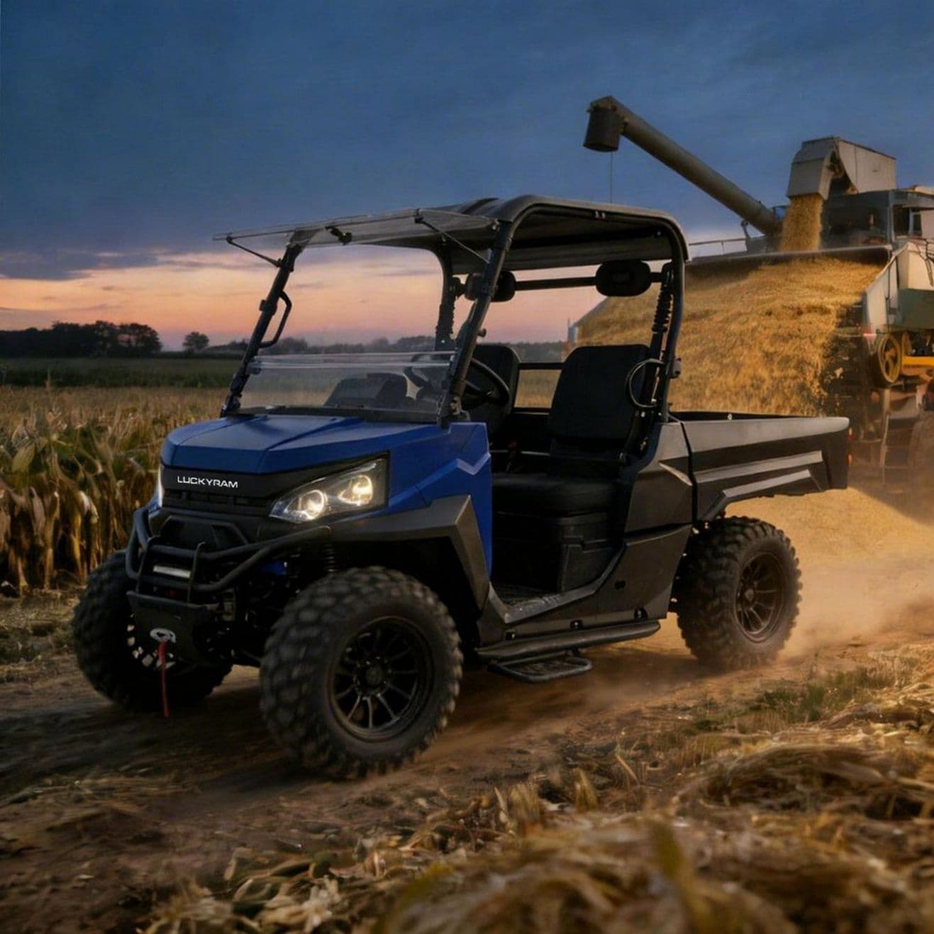 4WD Електричний UTV 14-дюймові шини 1000 кг Буксирування для обслуговування майна