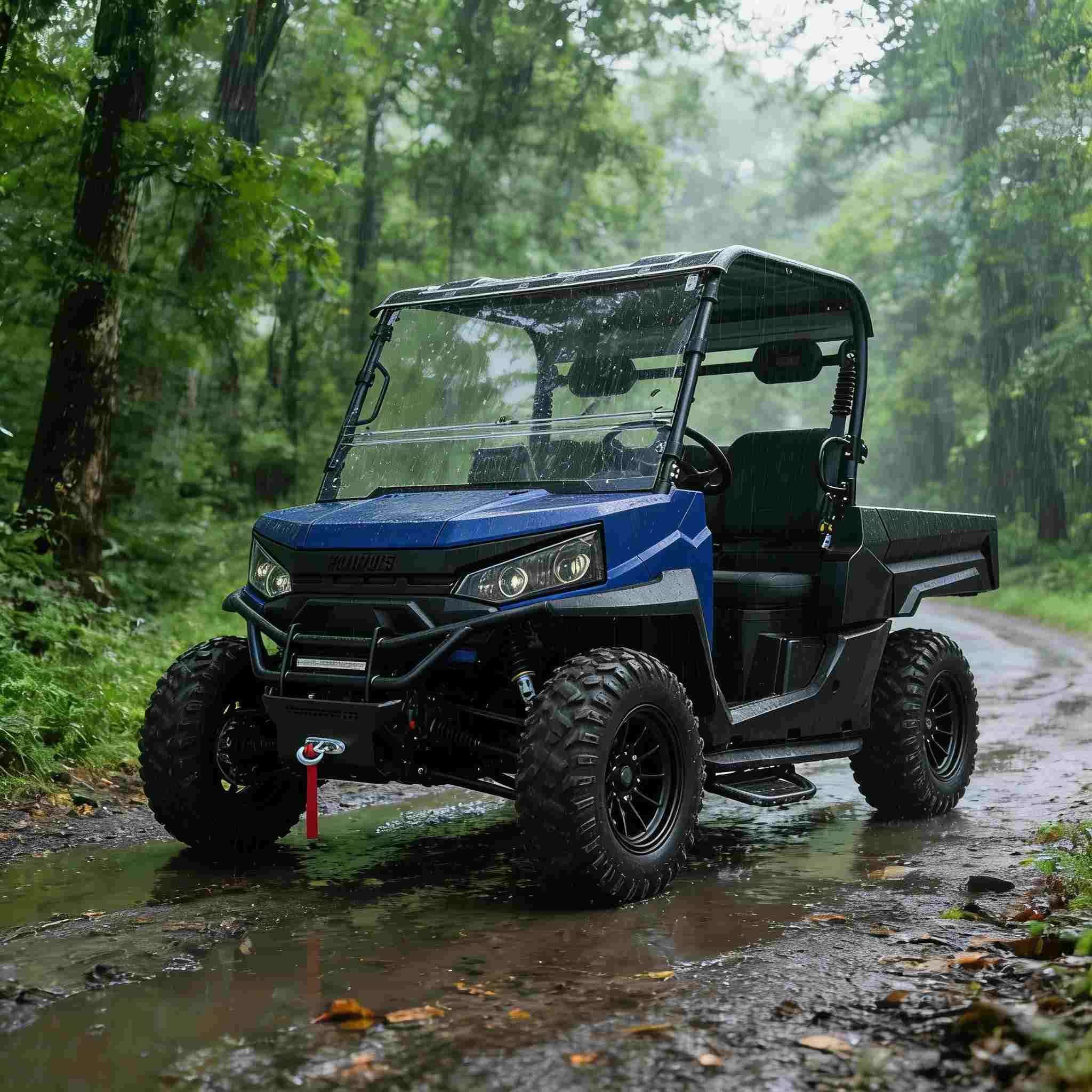 Електричний UTV 4WD для полювання 20 кВт Пікова потужність 1000 кг Буксирування