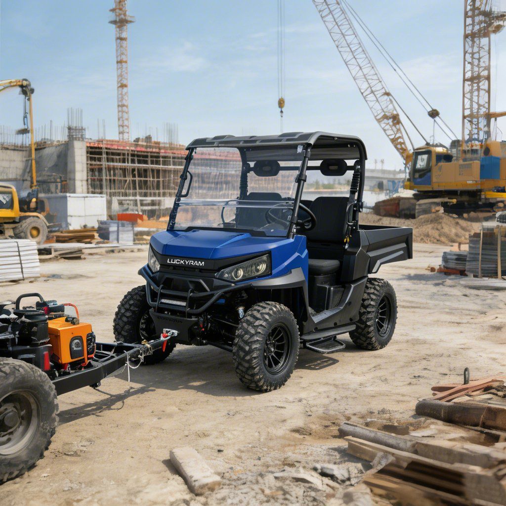 Робота на ранчо UTV 4WD 10KW Двигун змінного струму 670 кг Завантаження 1000 кг Буксирування